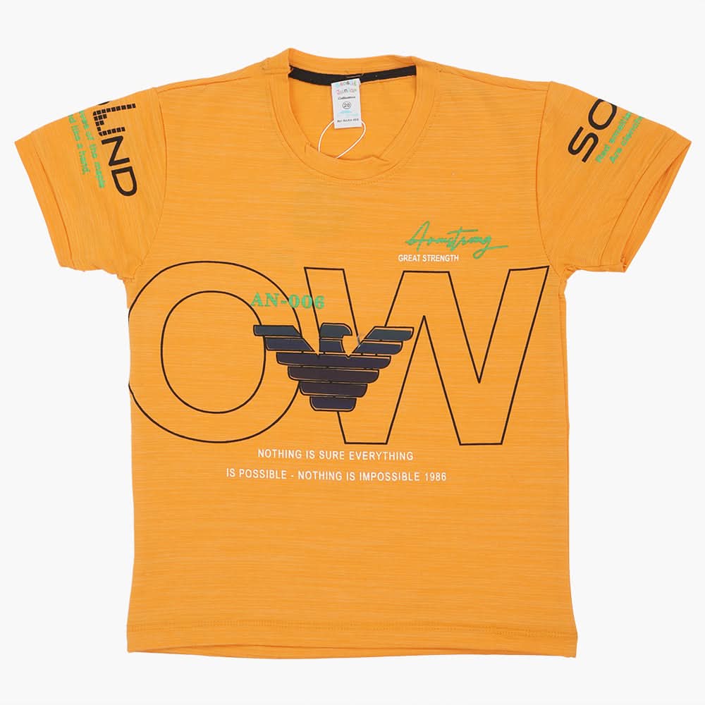 Boys Half Sleeves T-Shirt - Peach, Boys T-Shirts, Chase Value, Chase Value