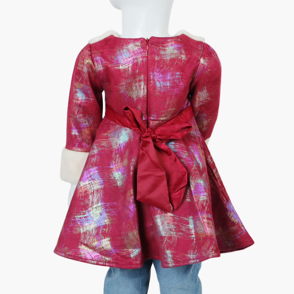 Girls Frock - Maroon, Girls Frocks, Chase Value, Chase Value