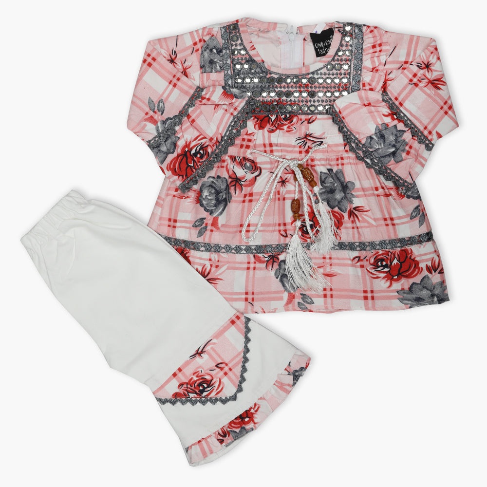 Newborn Girls Full Sleeves Suit - Pink, Newborn Girls Winterwear, Chase Value, Chase Value