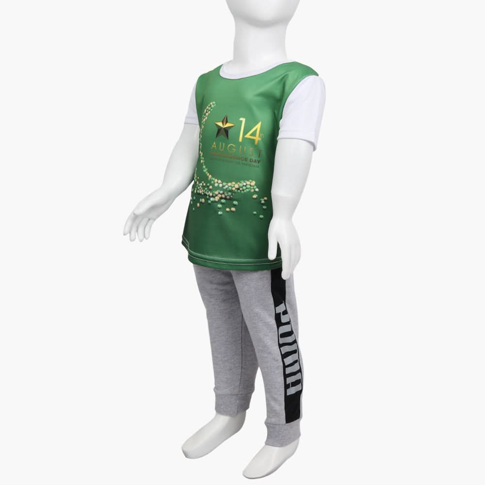 Girls Azadi T-Shirt - Green, Girls T-Shirts, Chase Value, Chase Value