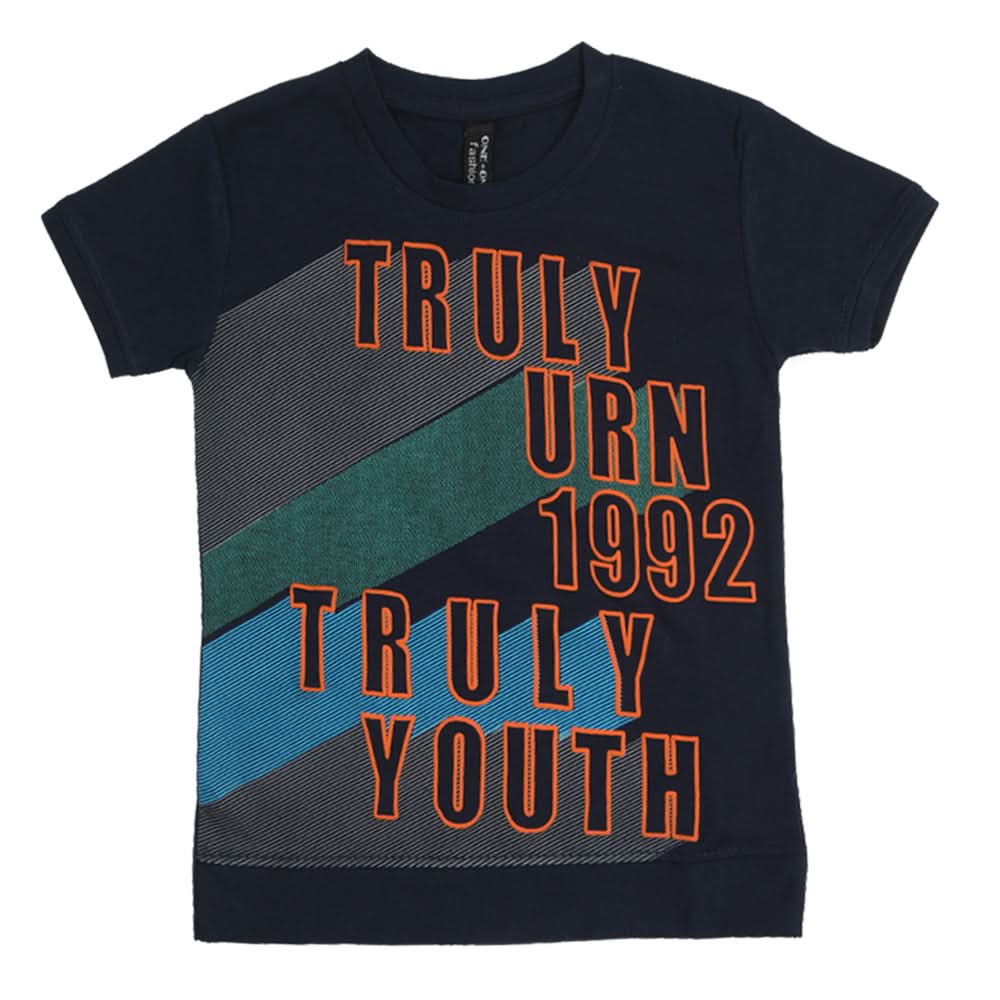 Boys Half Sleeves T-Shirt - Navy Blue, Boys T-Shirts, Chase Value, Chase Value