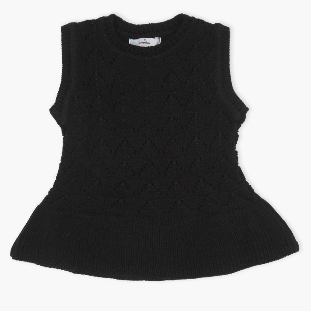 Newborn Girls Sweater - Black, Newborn Girls Winterwear, Chase Value, Chase Value