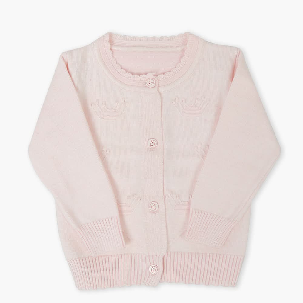 Newborn Girls Sweater - Light Pink, Newborn Girls Winterwear, Chase Value, Chase Value