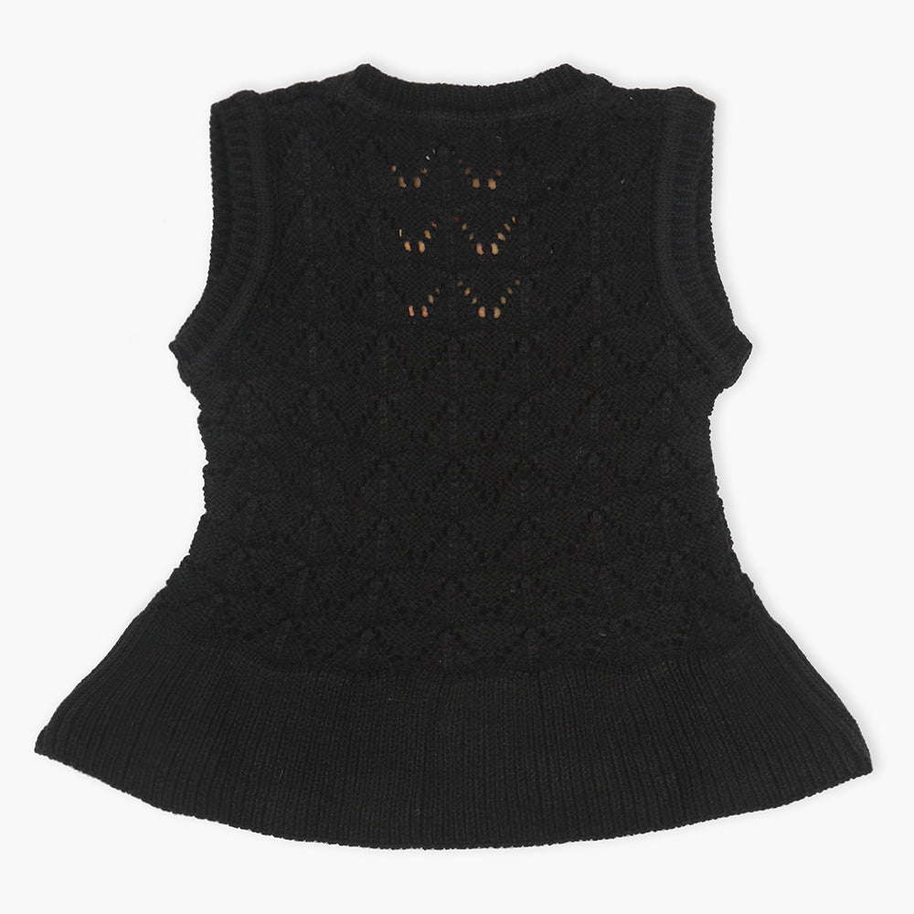 Newborn Girls Sweater - Black, Newborn Girls Winterwear, Chase Value, Chase Value