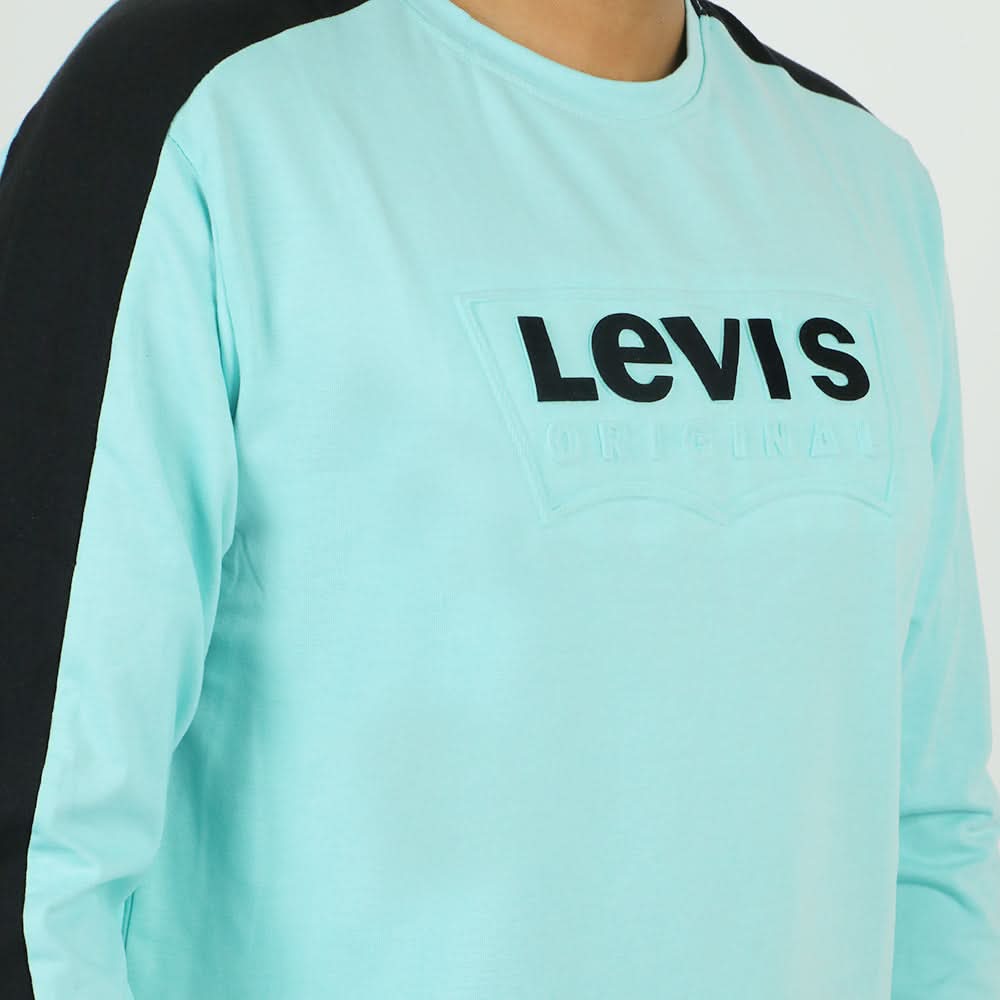 Men's Full Sleeves Round Neck T-Shirt - Cyan, Men's T-Shirts & Polos, Chase Value, Chase Value