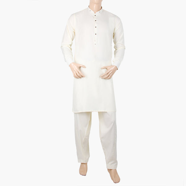 Eminent Men's Trim Fit Kurta Pajama Suit - Cream, Men's Shalwar Kameez, Eminent, Chase Value