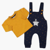 Newborn Boys Full Sleeves Romper 2pcs - Navy Blue, Newborn Boys Winterwear, Chase Value, Chase Value