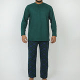 Men's Full Sleeves Night Suit - Flag Green, Men's Nightwear, Chase Value, Chase Value
