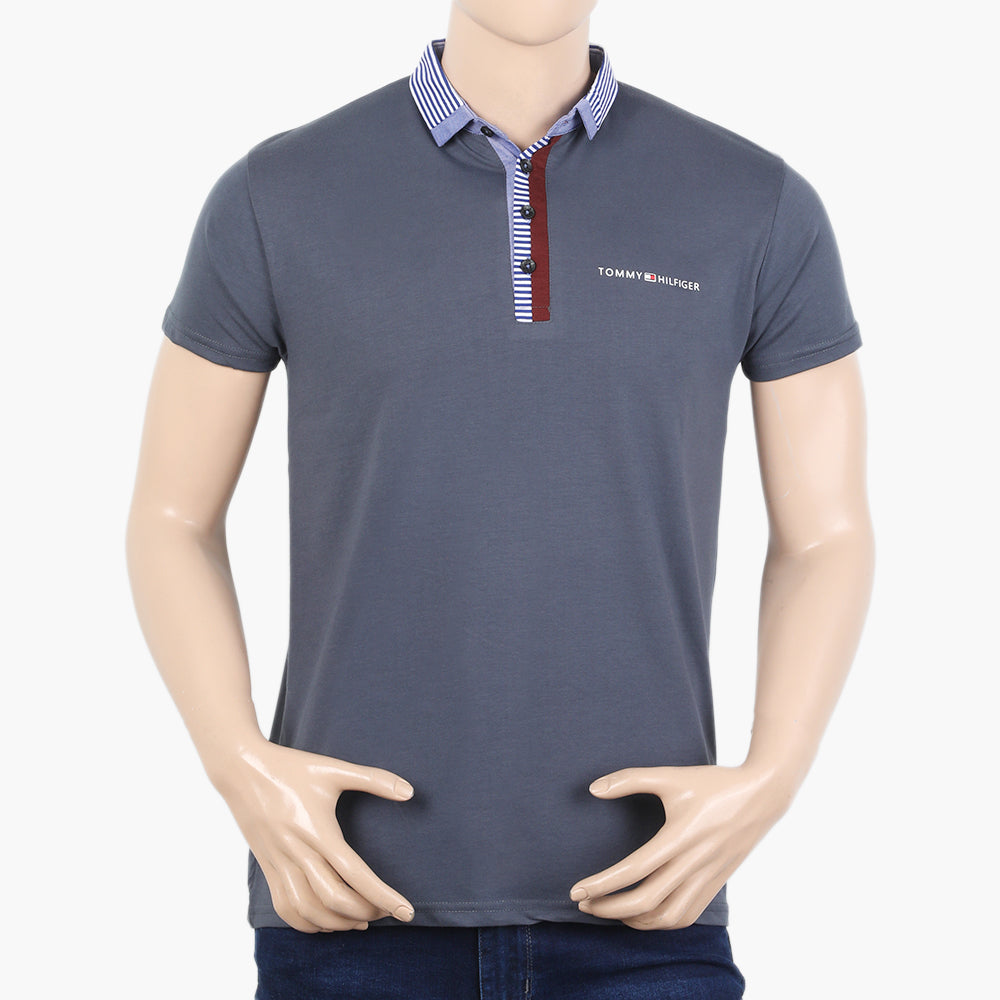 Men's Half Sleeves Polo T-Shirt - Grey, Men's T-Shirts & Polos, Chase Value, Chase Value