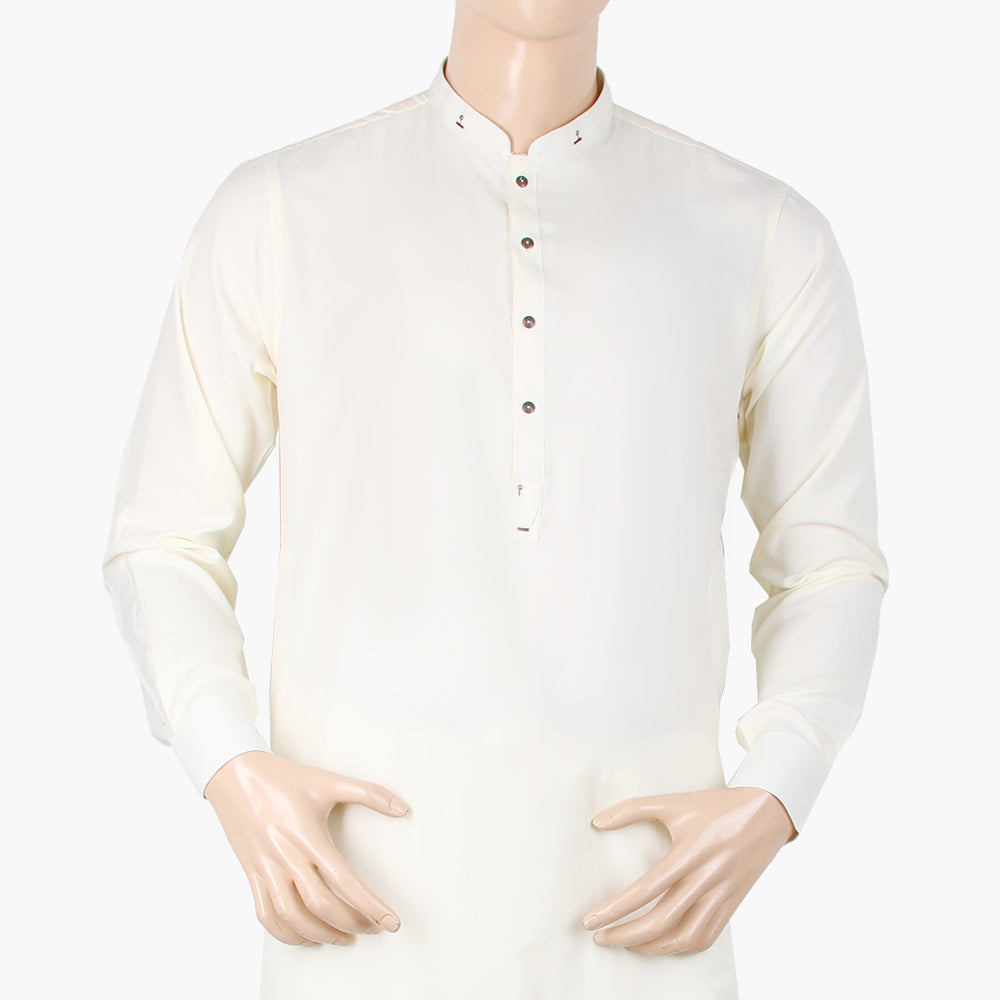 Eminent Men's Trim Fit Kurta Pajama Suit - Cream, Men's Shalwar Kameez, Eminent, Chase Value