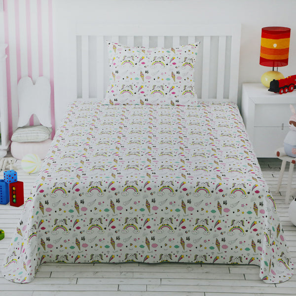 Kids Single Bed Sheet - DD2, Single Size Bed Sheet, Chase Value, Chase Value