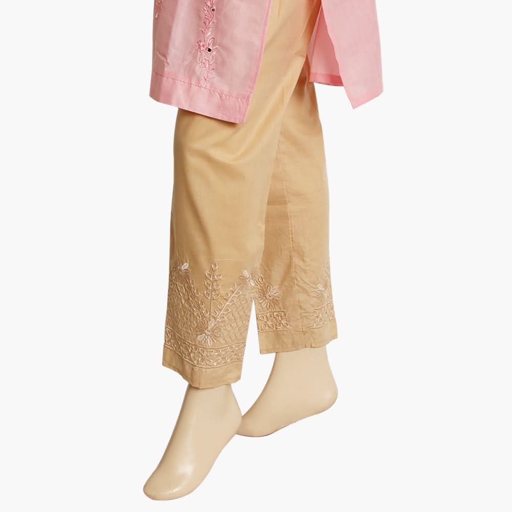 Women's Embroidered Trouser - Skin, Women Pants & Tights, Chase Value, Chase Value