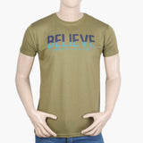 Men's Half Sleeves T-Shirt - Olive Green, Men's T-Shirts & Polos, Chase Value, Chase Value