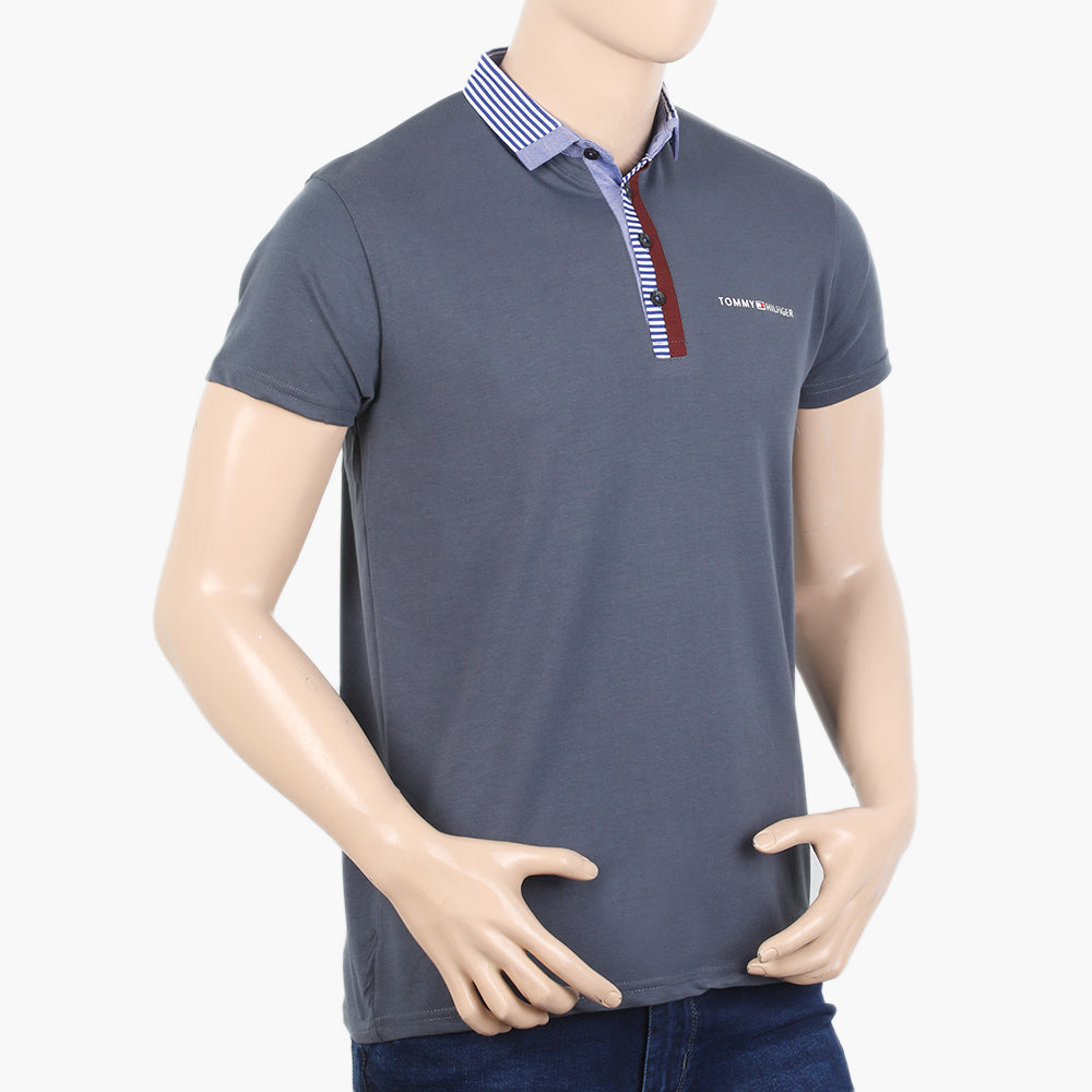 Men's Half Sleeves Polo T-Shirt - Grey, Men's T-Shirts & Polos, Chase Value, Chase Value