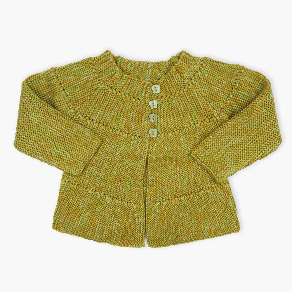 Newborn Girls Sweater - Green, Newborn Girls Winterwear, Chase Value, Chase Value