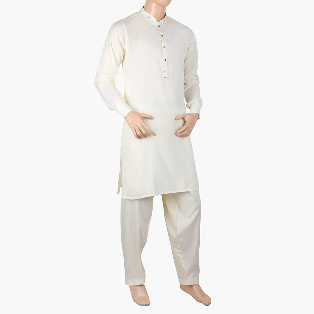 Eminent Men's Trim Fit Kurta Pajama Suit - Cream, Men's Shalwar Kameez, Eminent, Chase Value