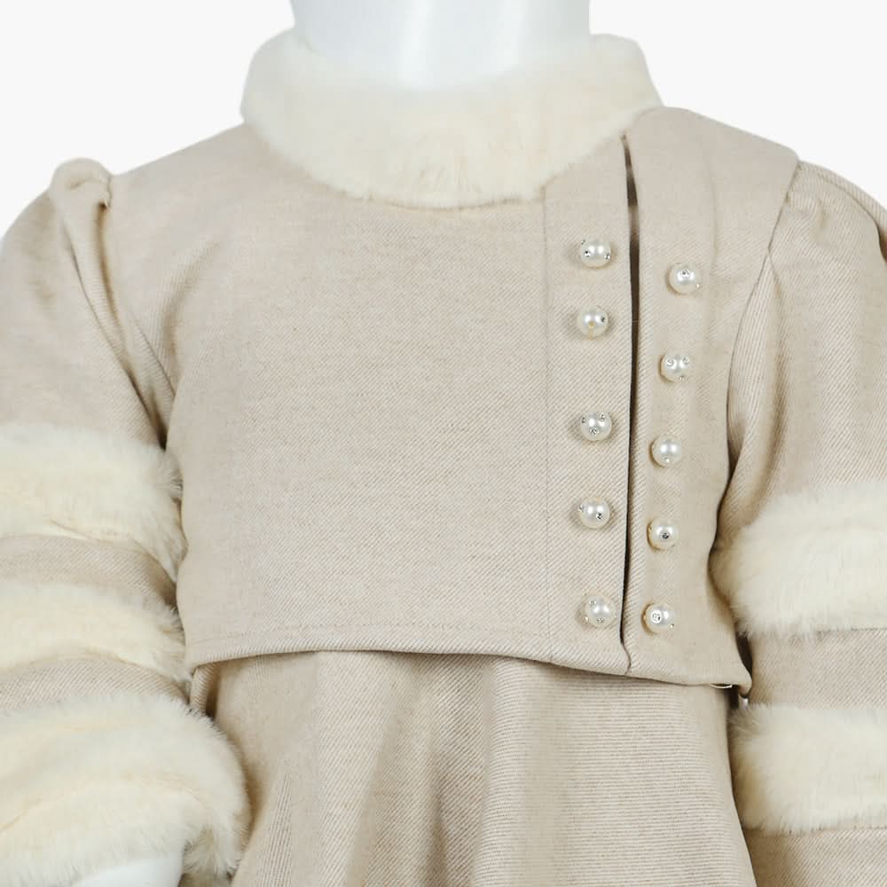 Girls Frock - Beige, Girls Frocks, Chase Value, Chase Value
