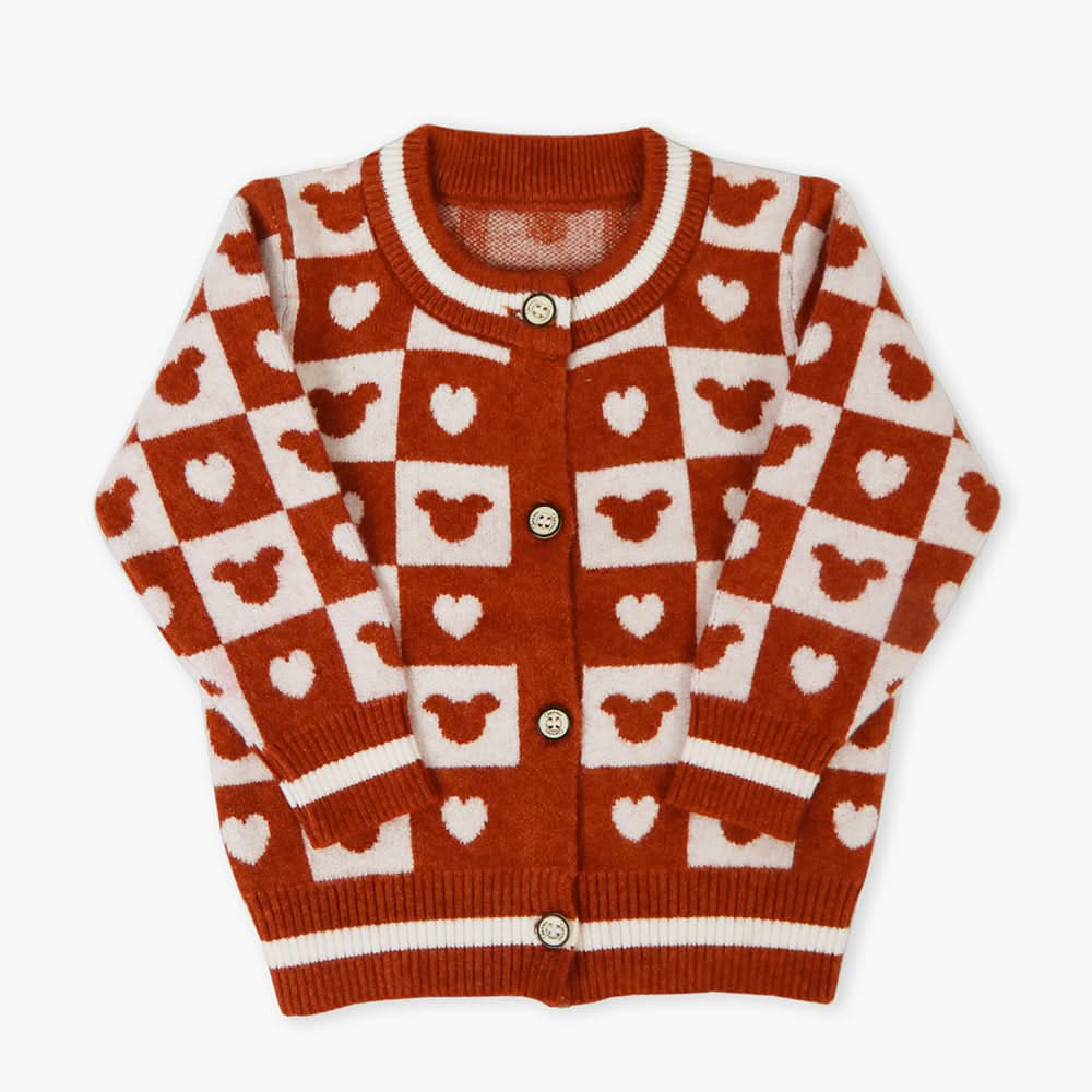 Newborn Girls Sweater - Brown, Newborn Girls Winterwear, Chase Value, Chase Value
