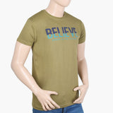 Men's Half Sleeves T-Shirt - Olive Green, Men's T-Shirts & Polos, Chase Value, Chase Value