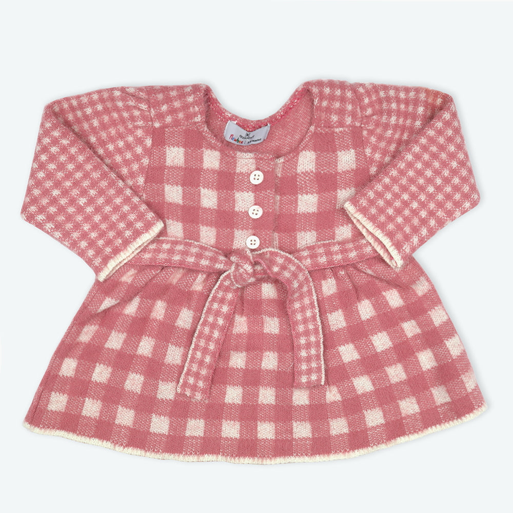 Newborn Girls Sweater - Tea Pink, Newborn Girls Winterwear, Chase Value, Chase Value