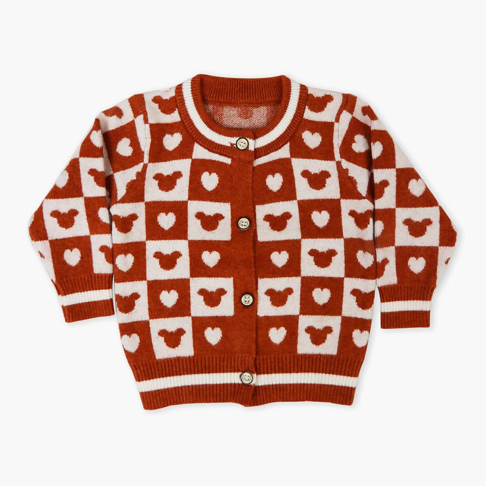 Newborn Girls Sweater - Brown, Newborn Girls Winterwear, Chase Value, Chase Value