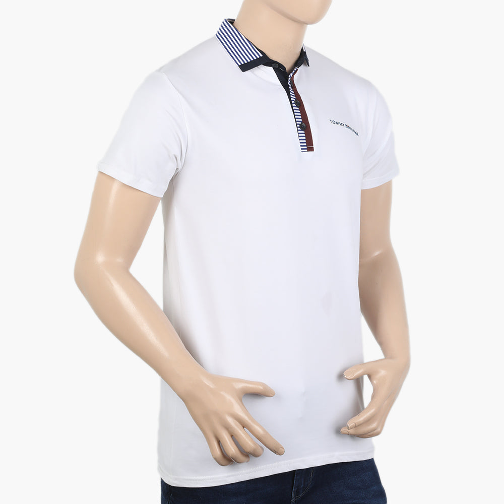 Men's Half Sleeves Polo T-Shirt - White, Men's T-Shirts & Polos, Chase Value, Chase Value