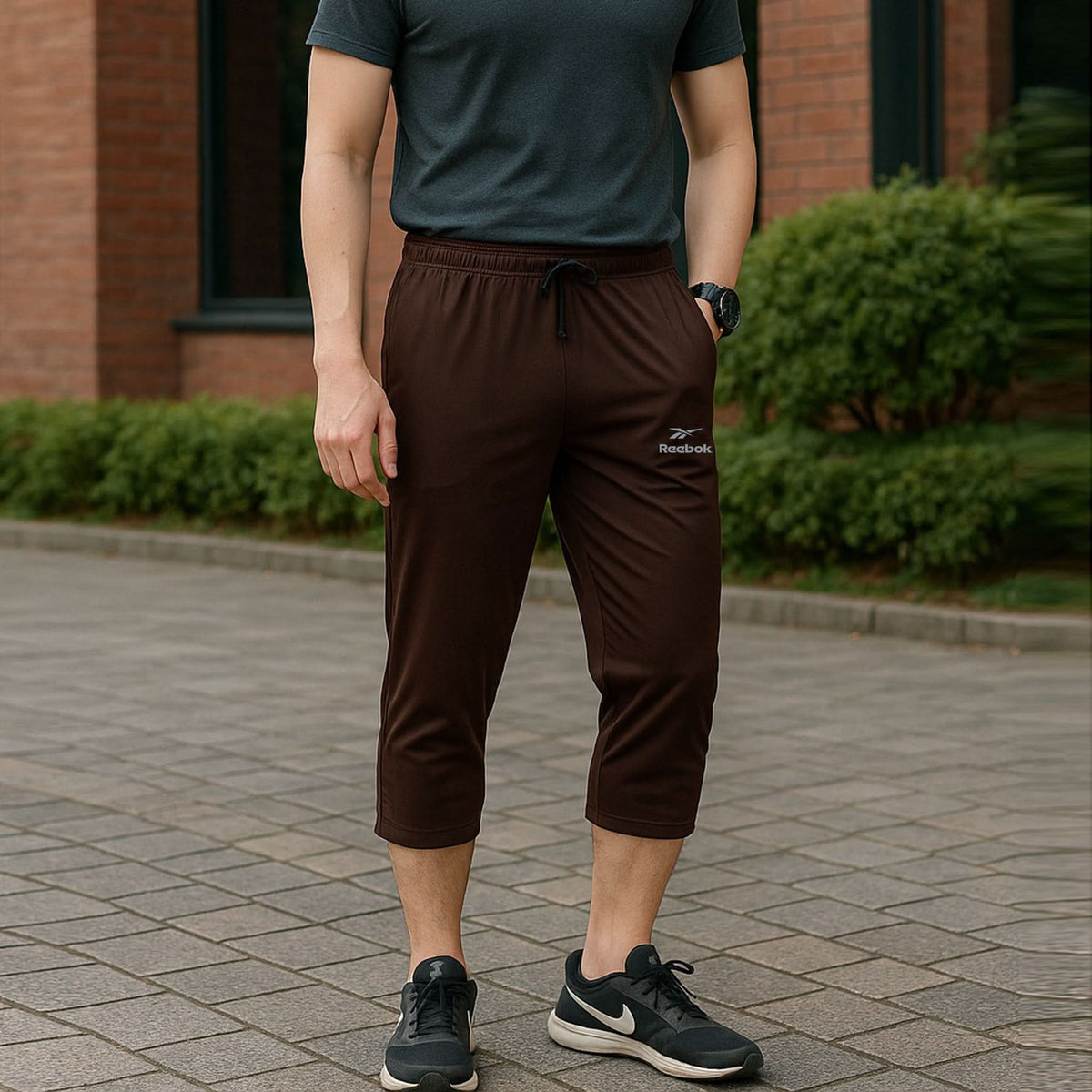 Men's Plain 3Qtr - Brown, Men's Shorts, Chase Value, Chase Value