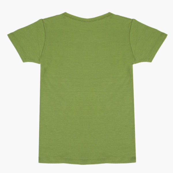 Boys Half Sleeves T-Shirt - Olive Green, Boys T-Shirts, Chase Value, Chase Value