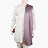 Women's Banarsi Silk Plain Dupatta - Purple, Women Dupatta, Chase Value, Chase Value