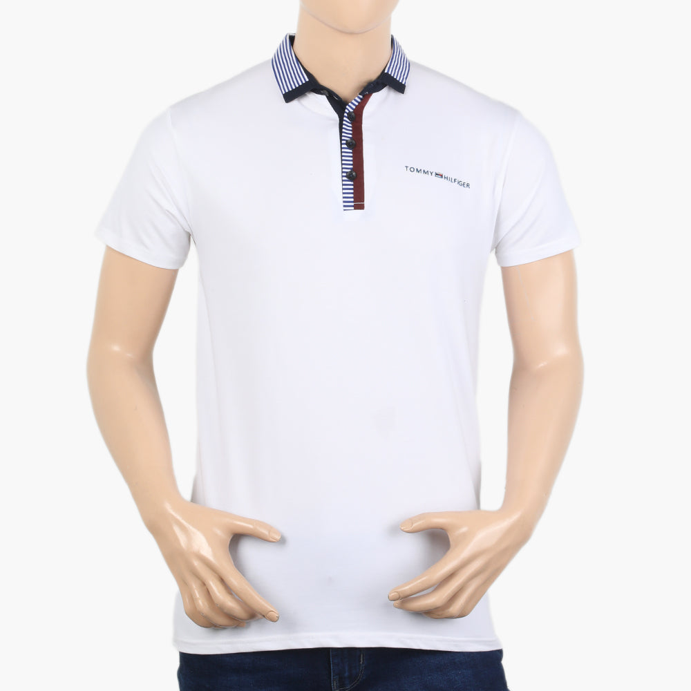 Men's Half Sleeves Polo T-Shirt - White, Men's T-Shirts & Polos, Chase Value, Chase Value