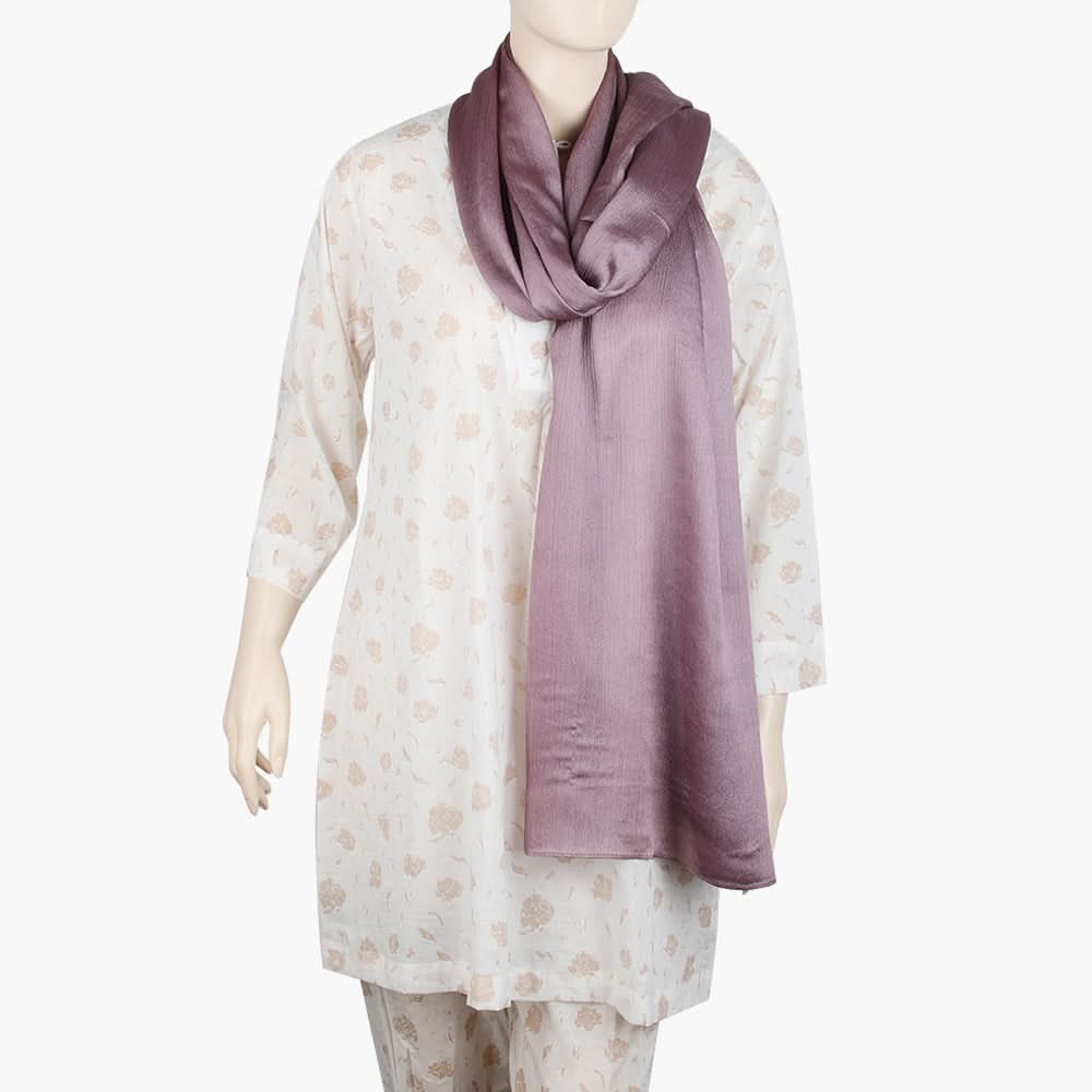 Women's Banarsi Silk Plain Dupatta - Purple, Women Dupatta, Chase Value, Chase Value