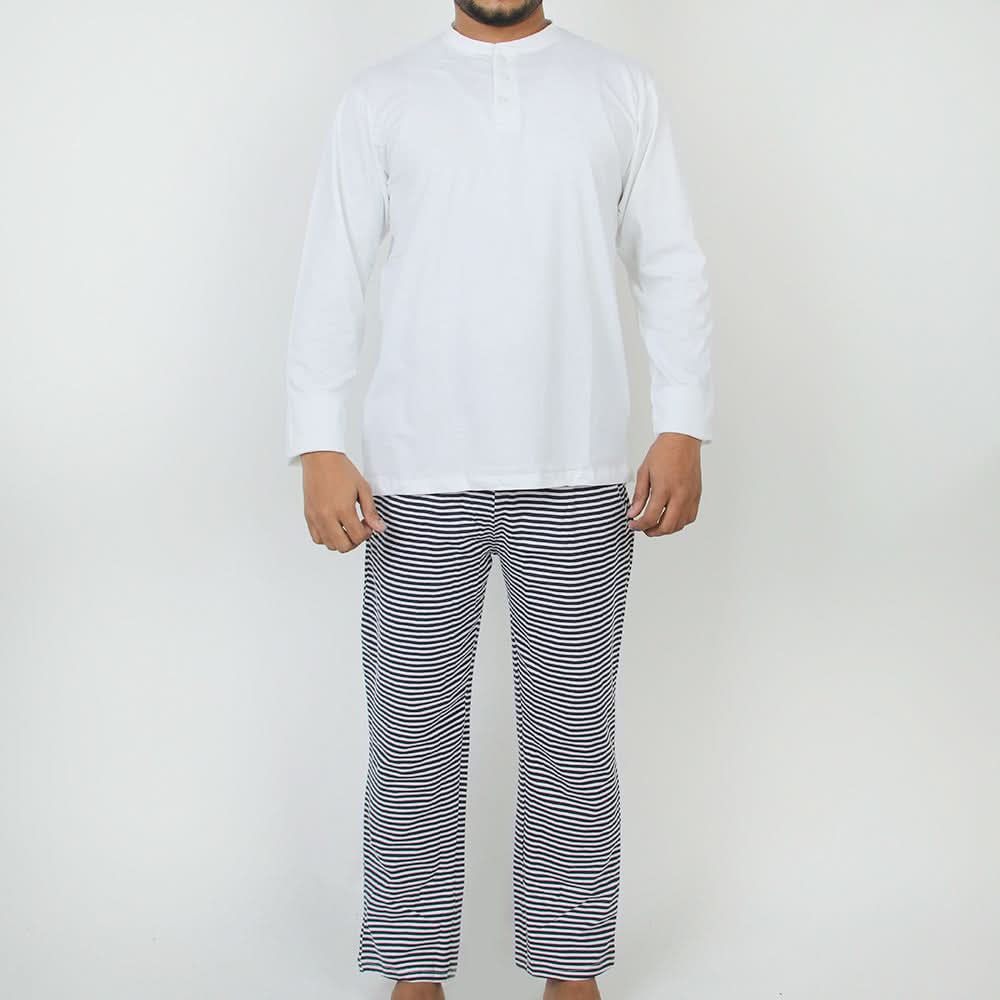 Men's Full Sleeves Night Suit - Off White, Men's Nightwear, Chase Value, Chase Value