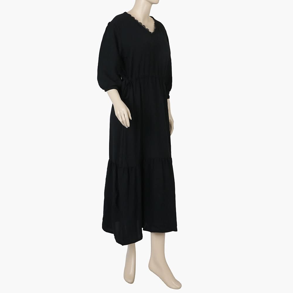 Women's Western Long Maxi - Black, Women T-Shirts & Tops, Chase Value, Chase Value