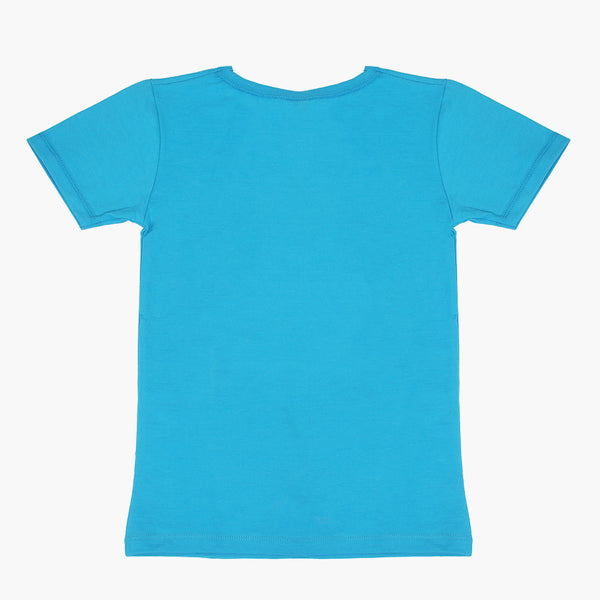 Boys Half Sleeves T-Shirt - Sky Blue, Boys T-Shirts, Chase Value, Chase Value