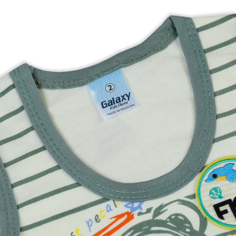 Newborn Boys Sando Suit - Steel Green, Newborn Boys Sets & Suits, Chase Value, Chase Value
