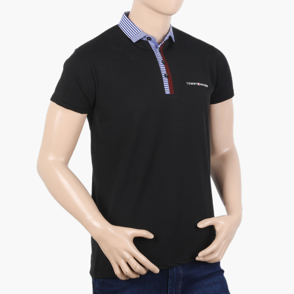 Men's Half Sleeves Polo T-Shirt - Black, Men's T-Shirts & Polos, Chase Value, Chase Value