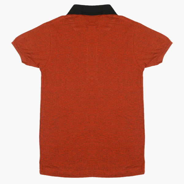 Boys Half Sleeves Polo T-Shirt - Rust, Boys T-Shirts, Chase Value, Chase Value