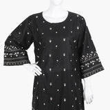 Women's Embroidered 2Pcs Suit - Black, Women Shalwar Suits, Chase Value, Chase Value