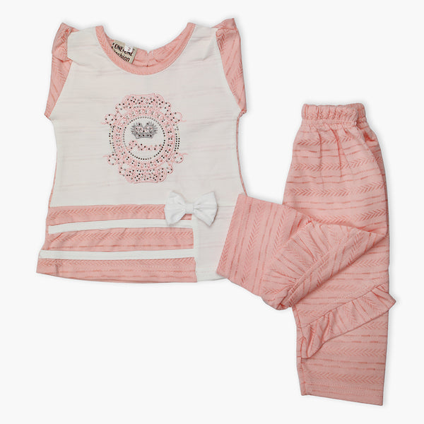 Newborn Girls Full Sleeves Suit - Light Pink, Newborn Girls Winterwear, Chase Value, Chase Value