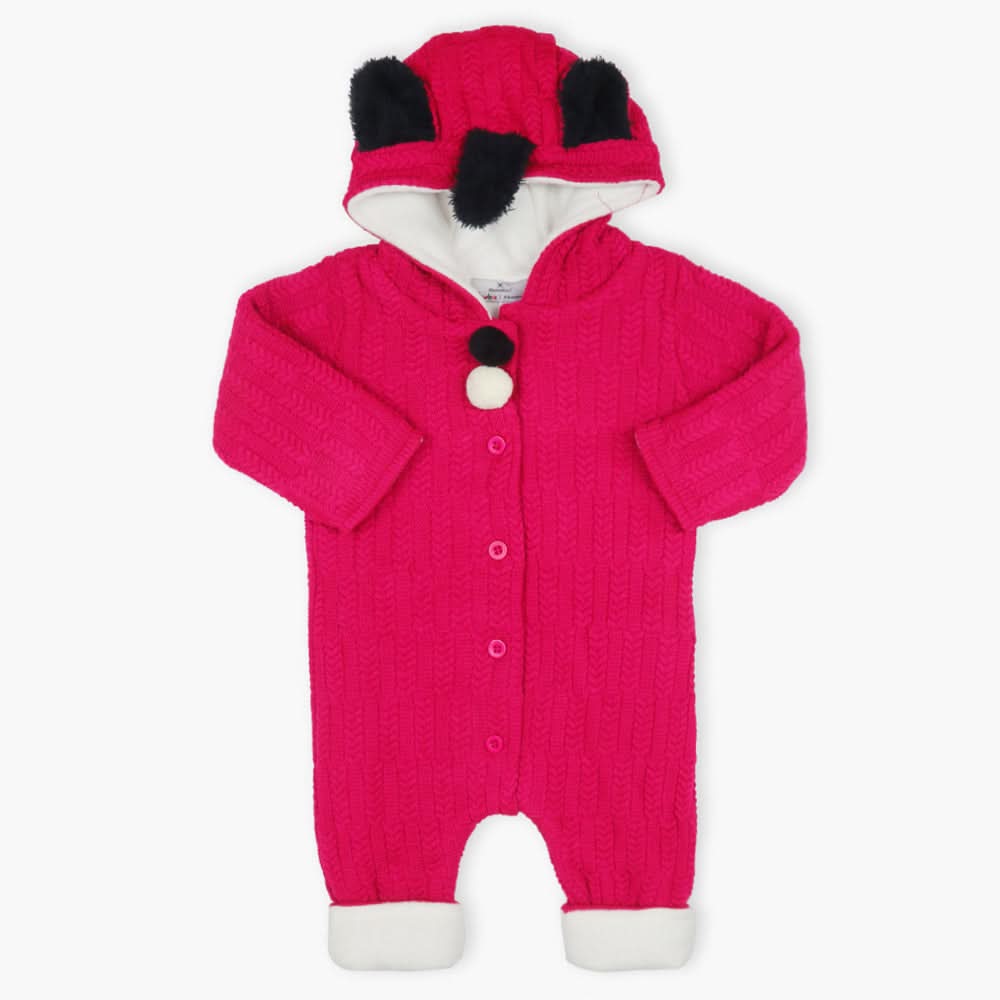 Newborn Girls Romper - Dark Pink, Newborn Girls Rompers, Chase Value, Chase Value