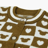 Newborn Girls Sweater - Olive Green, Newborn Girls Winterwear, Chase Value, Chase Value