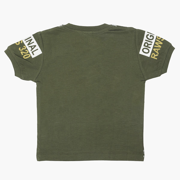 Boys Half Sleeves T-Shirt - Dark Green, Boys T-Shirts, Chase Value, Chase Value