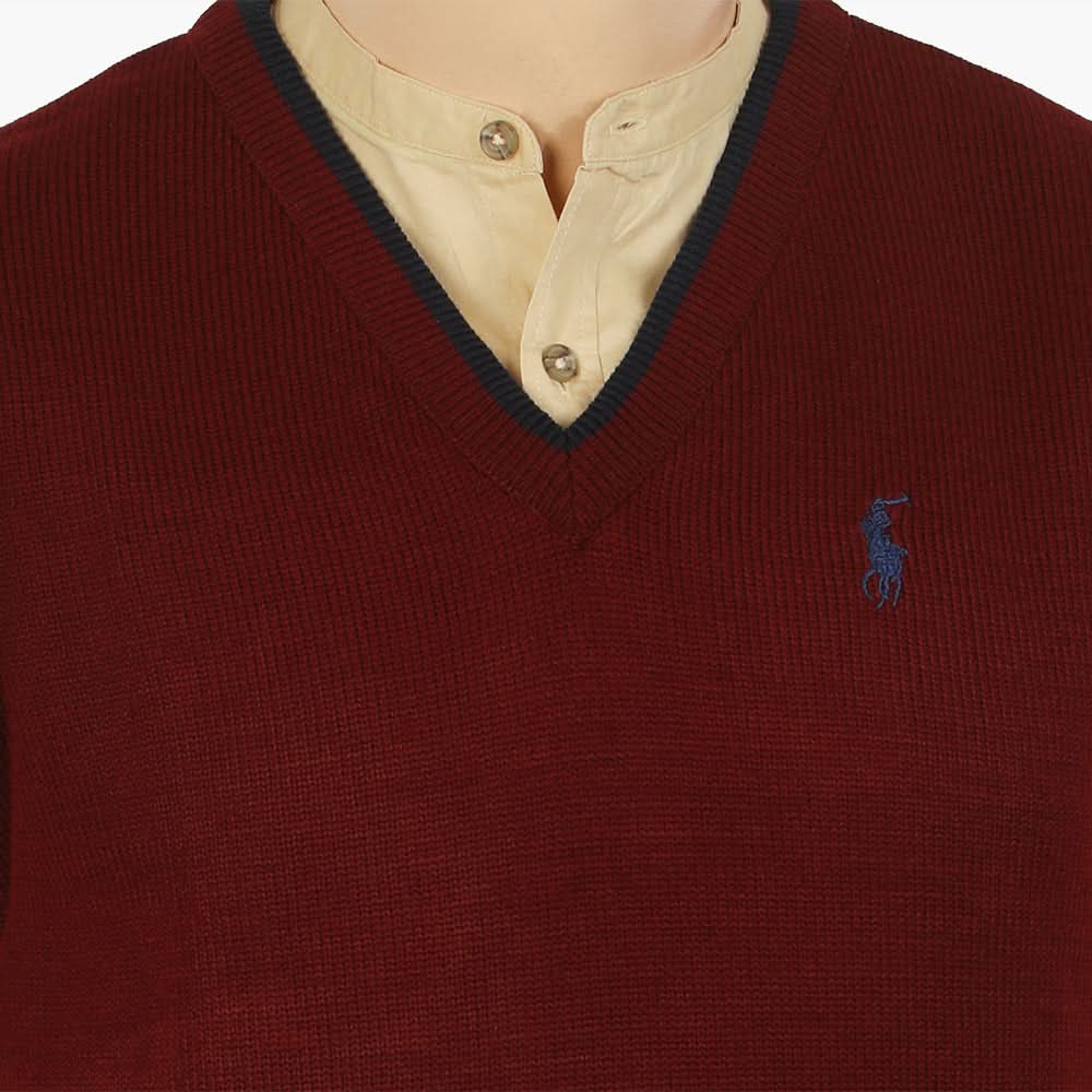 Men's Sleevless Sweater - Maroon, Men's Sweater & Sweat Shirts, Chase Value, Chase Value