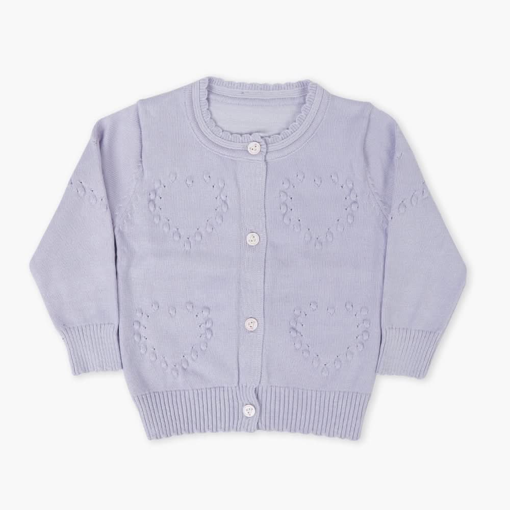 Newborn Girls Sweater - Light Purple, Newborn Girls Winterwear, Chase Value, Chase Value