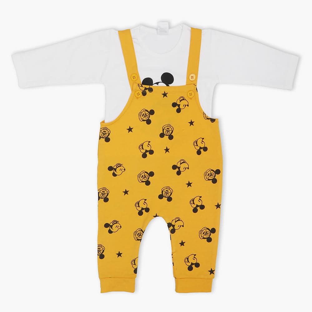 Newborn Girls Full Sleeves  Romper 2Pcs - Yellow, Newborn Girls Winterwear, Chase Value, Chase Value