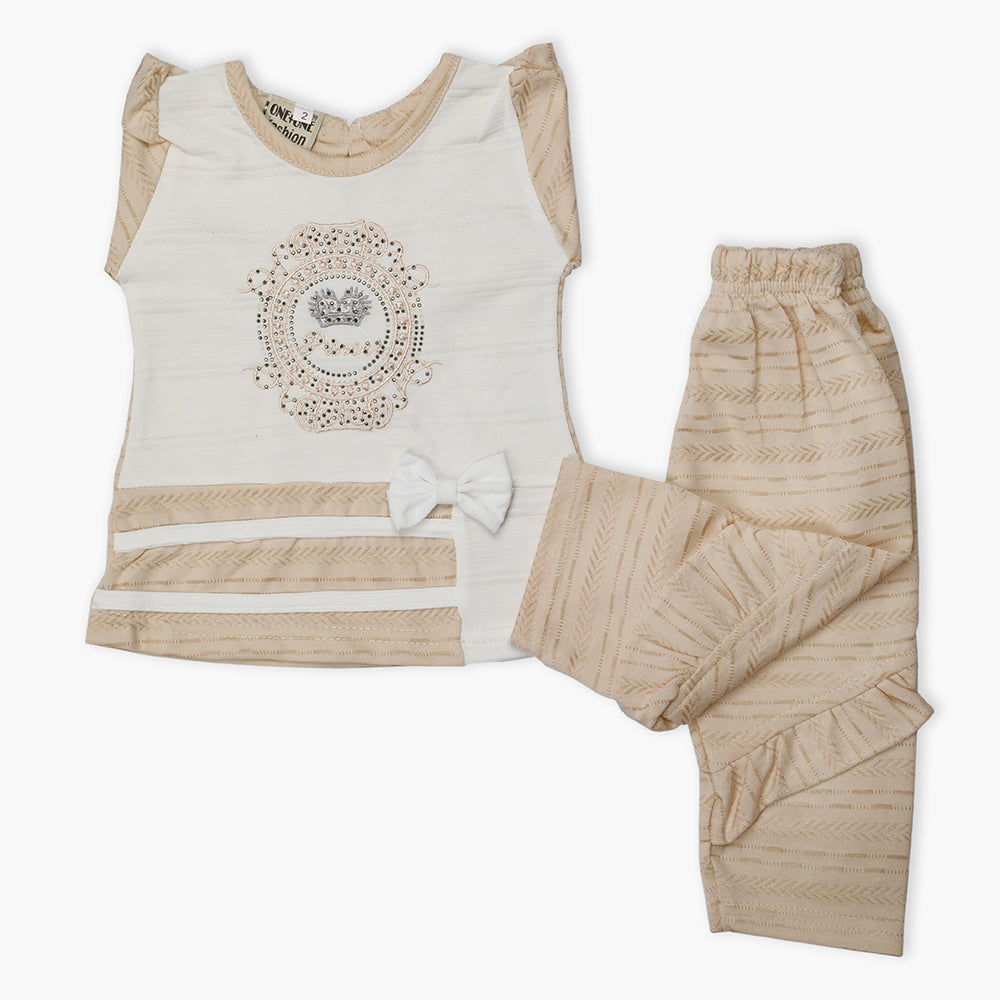 Newborn Girls Full Sleeves Suit - Light Brown, Newborn Girls Winterwear, Chase Value, Chase Value