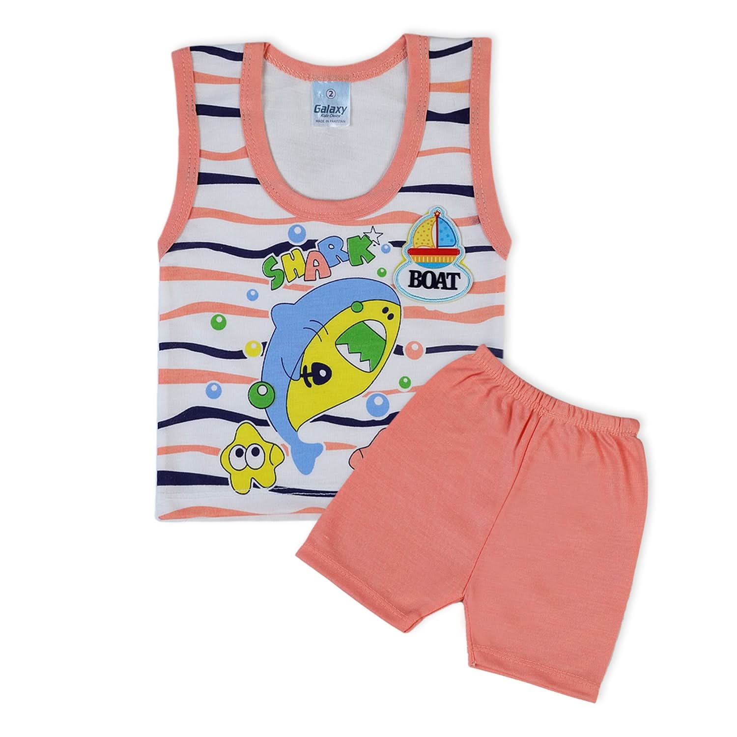 Newborn Boys Sando Suit - Peach, Newborn Boys Sets & Suits, Chase Value, Chase Value