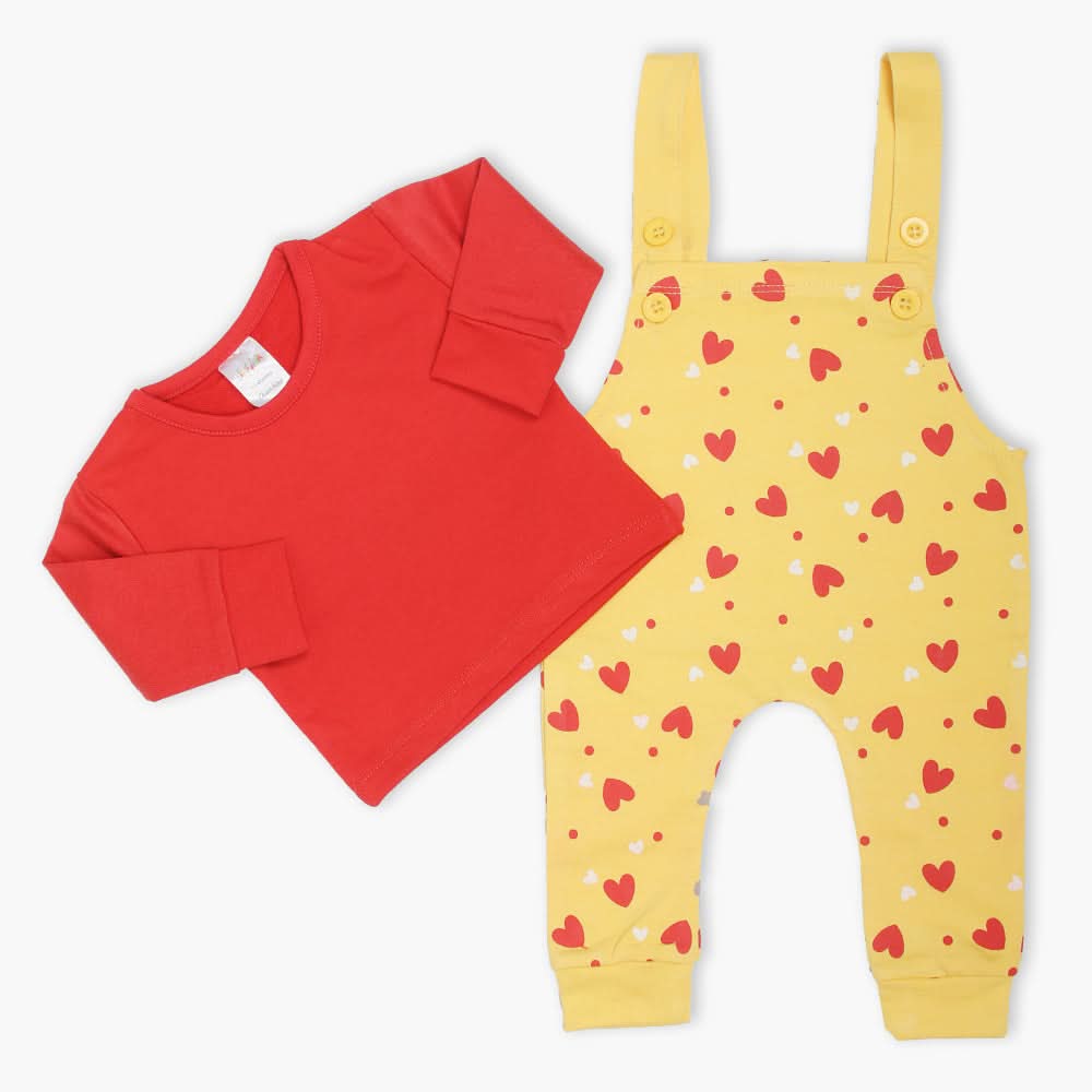 Newborn Boys Full Sleeves Romper 2pcs - Yellow, Newborn Boys Winterwear, Chase Value, Chase Value