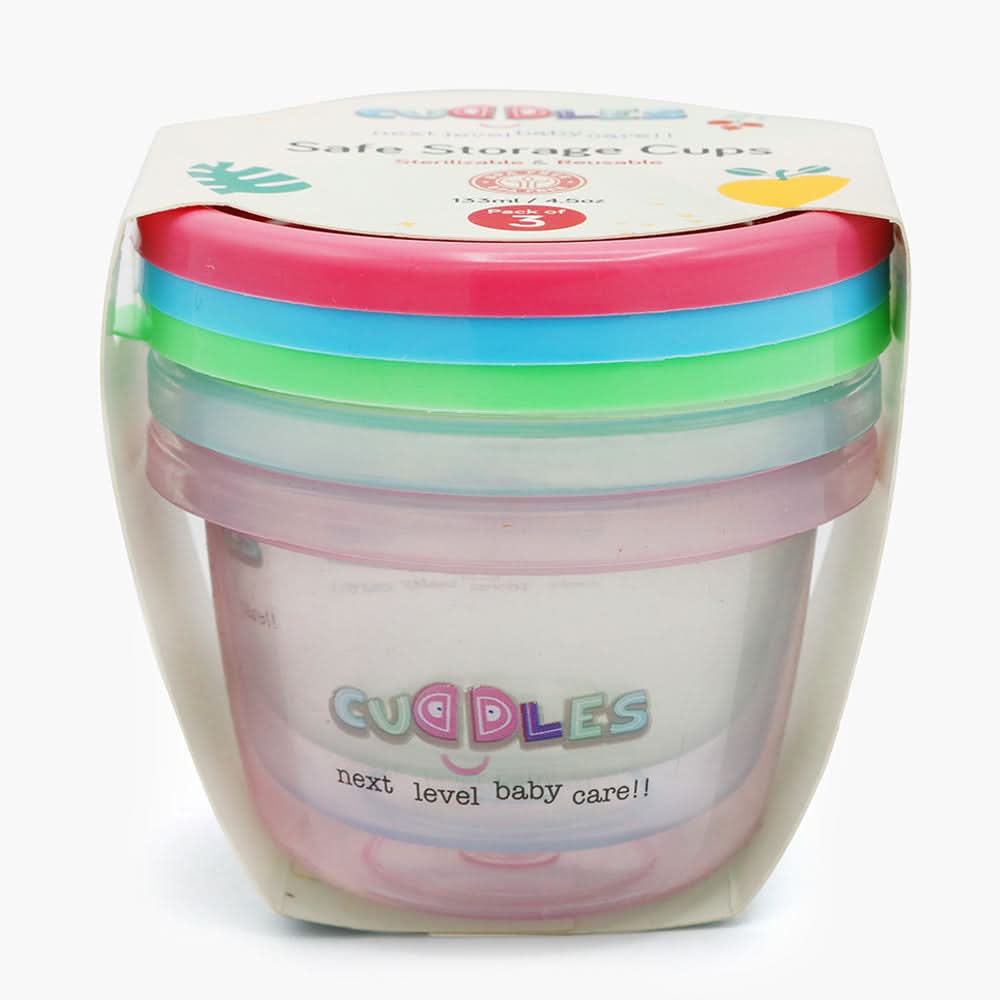Safe Storage Cups Small Pack Of 3 - Multi, Feeding Supplies, Chase Value, Chase Value
