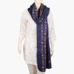 Women's Embroidered Dupatta - Navy Blue, Women Dupatta, Chase Value, Chase Value